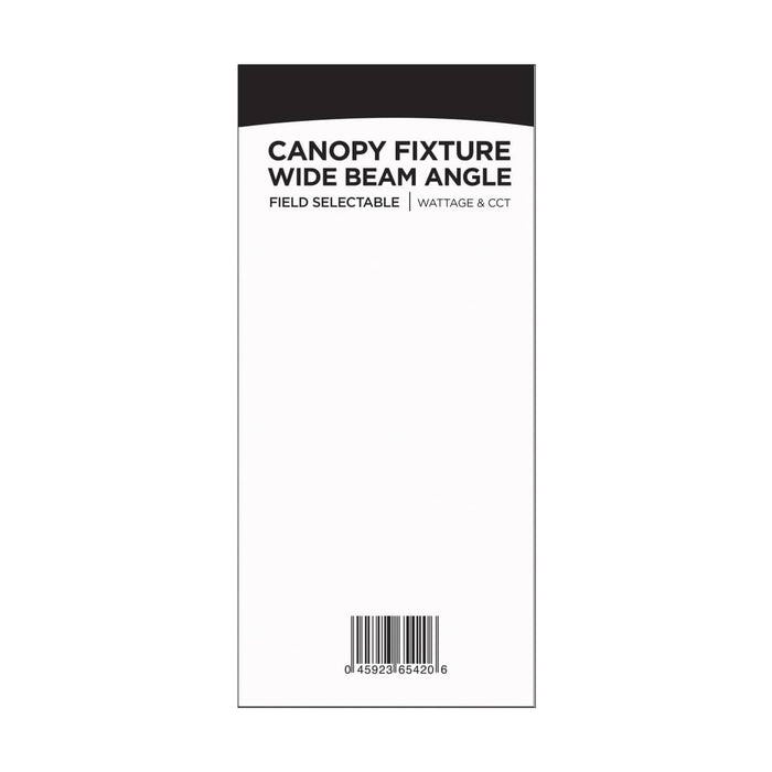 Canopy Nuvo 65-637 Square LED - Wide Beam Angle Canopy Light - 3K/4K/5K CCT Selectable - 60W/75W/90W Wattage Selectable - Bronze Finish Nuvo