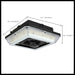 Canopy Nuvo 65-637 Square LED - Wide Beam Angle Canopy Light - 3K/4K/5K CCT Selectable - 60W/75W/90W Wattage Selectable - Bronze Finish Nuvo