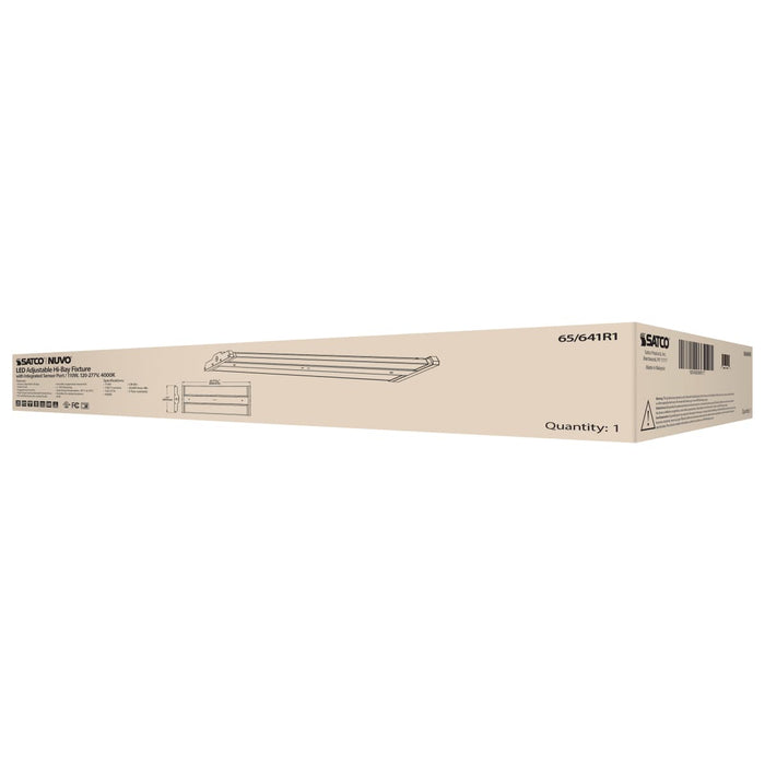 Linear Hi-Bay Nuvo 65-641R1 LED Adjustable High bay - 110 Watt - 4000K - Integrated Sensor Port - 120-277 Volt - White Finish Nuvo