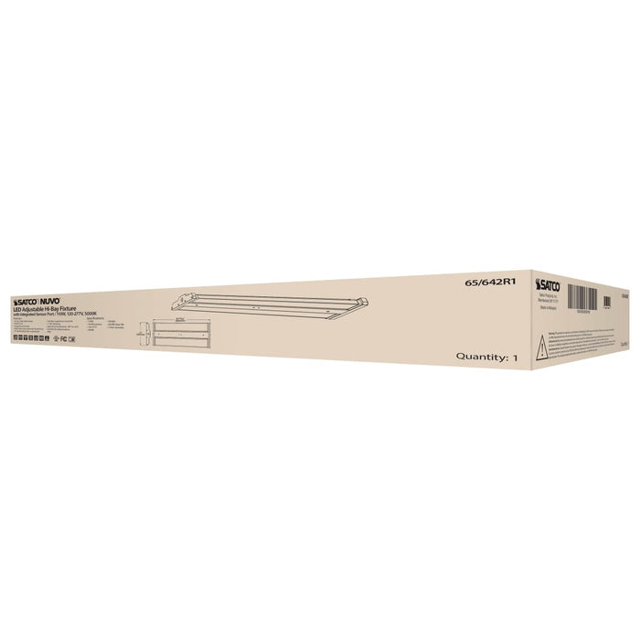 Linear Hi-Bay Nuvo 65-642R1 LED Adjustable High bay - 110 Watt - 5000K - Integrated Sensor Port - 120-277 Volt - White Finish Nuvo