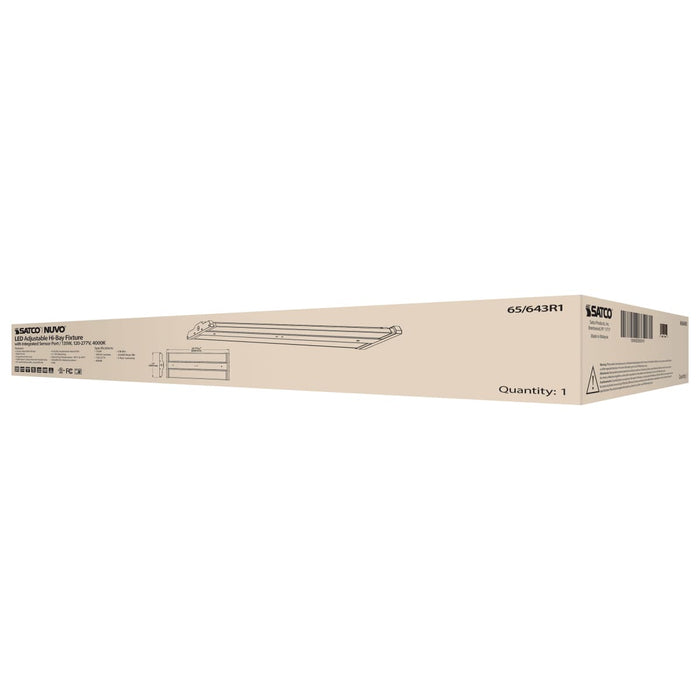 Linear Hi-Bay Nuvo 65-643R1 LED Adjustable High bay - 135 Watt - 4000K - Integrated Sensor Port - 120-277 Volt - White Finish Nuvo