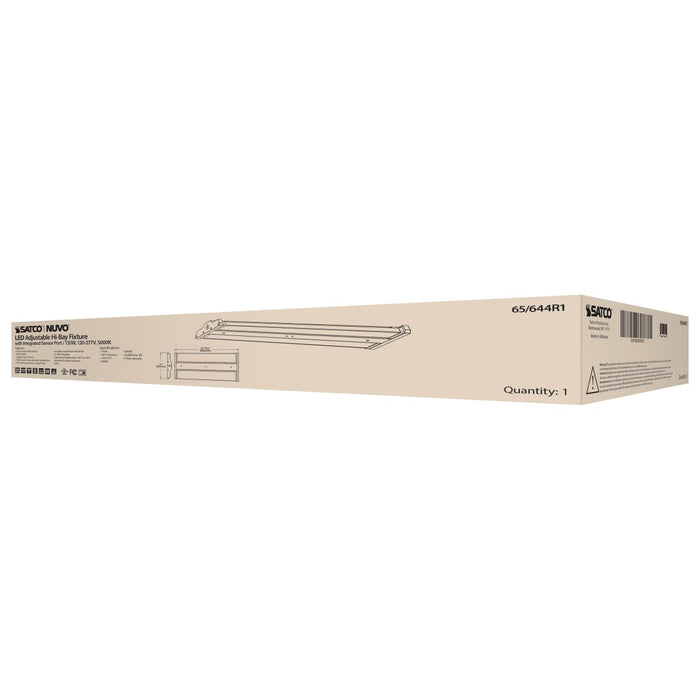 Linear Hi-Bay Nuvo 65-644R1 LED Adjustable High bay - 135 Watt - 5000K - Integrated Sensor Port - 120-277 Volt - White Finish Nuvo