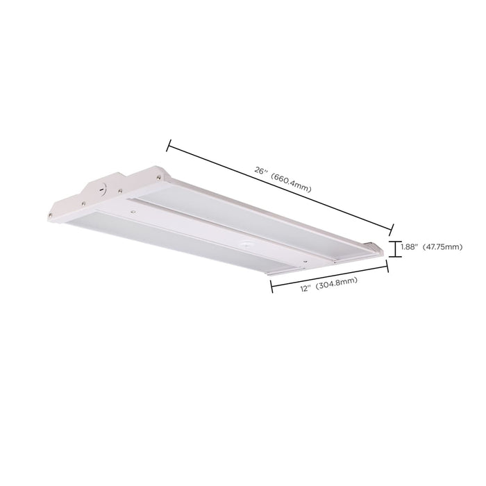 Linear Hi-Bay Nuvo 65-644R1 LED Adjustable High bay - 135 Watt - 5000K - Integrated Sensor Port - 120-277 Volt - White Finish Nuvo