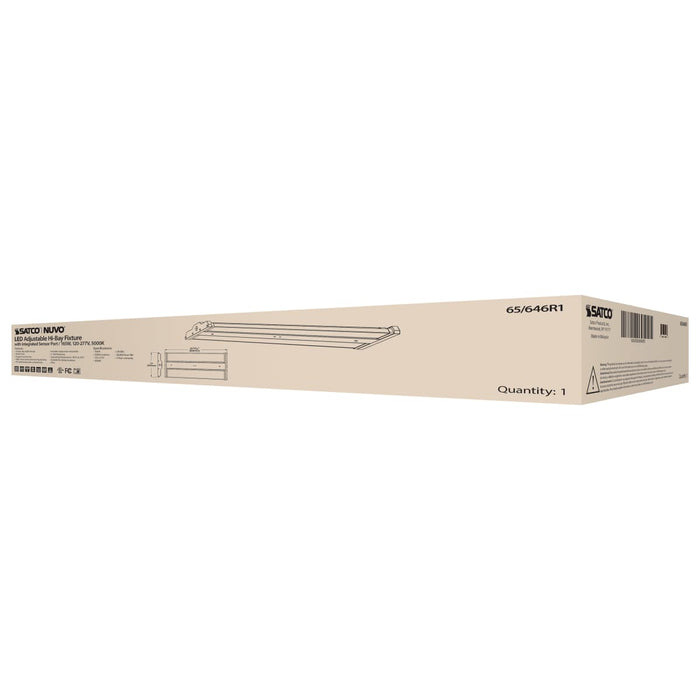 Linear Hi-Bay Nuvo 65-646R1 LED Adjustable High bay - 165 Watt - 5000K - Integrated Sensor Port - 120-277 Volt - White Finish Nuvo