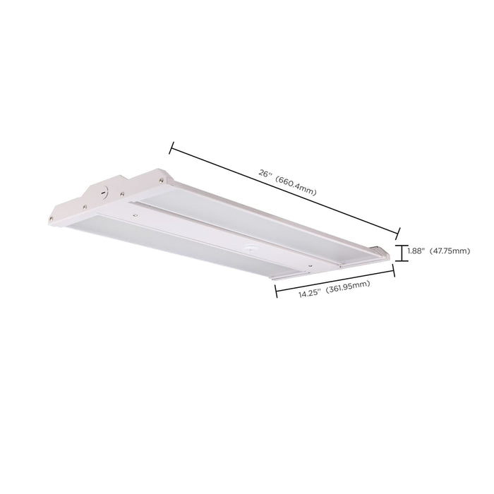 Linear Hi-Bay Nuvo 65-647R1 LED Adjustable High bay - 220 Watt - 4000K - Integrated Sensor Port - 120-277 Volt - White Finish Nuvo