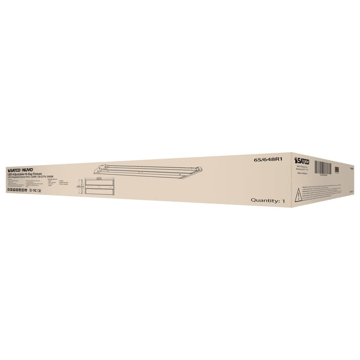 Linear Hi-Bay Nuvo 65-648R1 LED Adjustable High bay - 220 Watt - 5000K - Integrated Sensor Port - 120-277 Volt - White Finish Nuvo