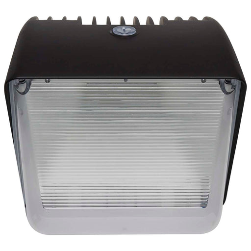 Wall Pack Nuvo 65-655 29 Watt Small LED Wall Pack with Integrated Bypassable Photocell - CCT Selectable - 120-277 Volts - Dusk to Dawn Security Lighting - IP65 - Bronze Finish Nuvo