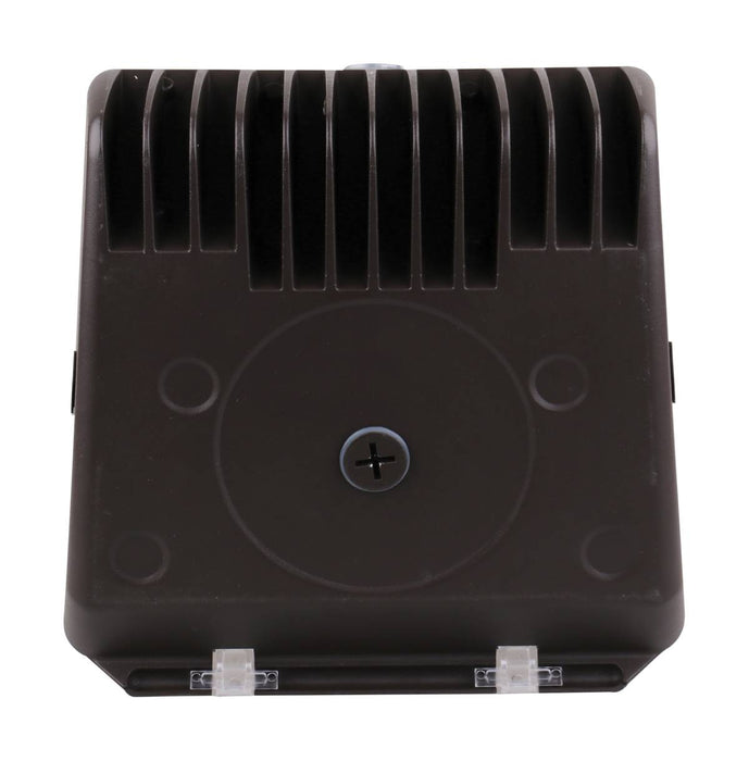 Wall Pack Nuvo 65-656 40 Watt Small LED Wall Pack with Integrated Bypassable Photocell - CCT Selectable - 120-277 Volts - Dusk to Dawn Security Lighting - IP65 - Bronze Finish Nuvo