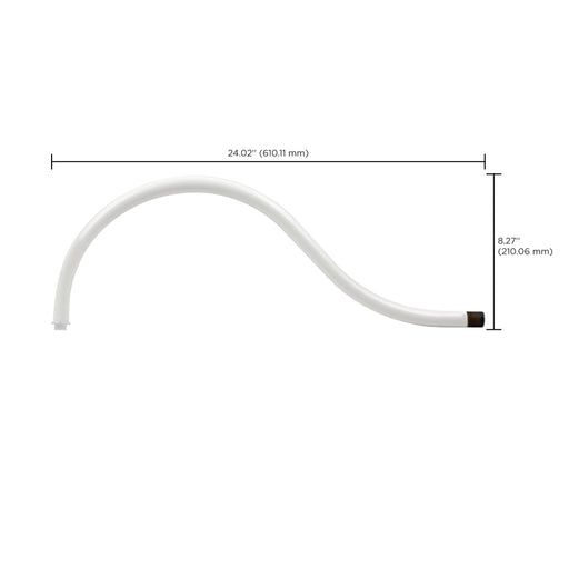 Lighting Accessories Nuvo 65-657 – 24-Inch Gooseneck Barn Light Mounting Arm – White Satco Nuvo
