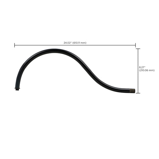 Lighting Accessories Nuvo 65-658 – 24-Inch Gooseneck Barn Light Mounting Arm – Black Satco Nuvo