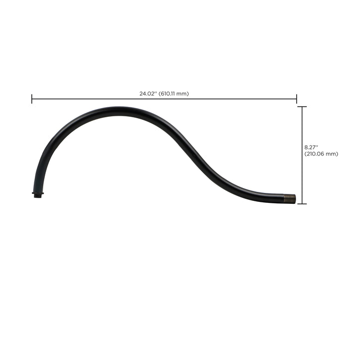Lighting Accessories Nuvo 65-658 – 24-Inch Gooseneck Barn Light Mounting Arm – Black Satco Nuvo
