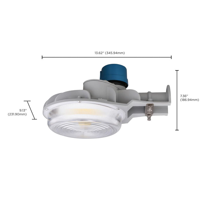 Area Light Nuvo 65-683 60 Watt LED Area Light with Photocell - CCT Selectable and Dimmable - Gray Finish - 120-277 Volts - Ultra Bright Lumens Nuvo