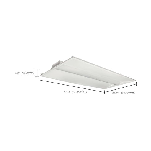 Troffer Nuvo 65-691 2X4 Single Basket LED Troffer Fixture - Wattage Selectable - CCT Selectable - Lumens Selectable - 100-277V - White Finish Nuvo