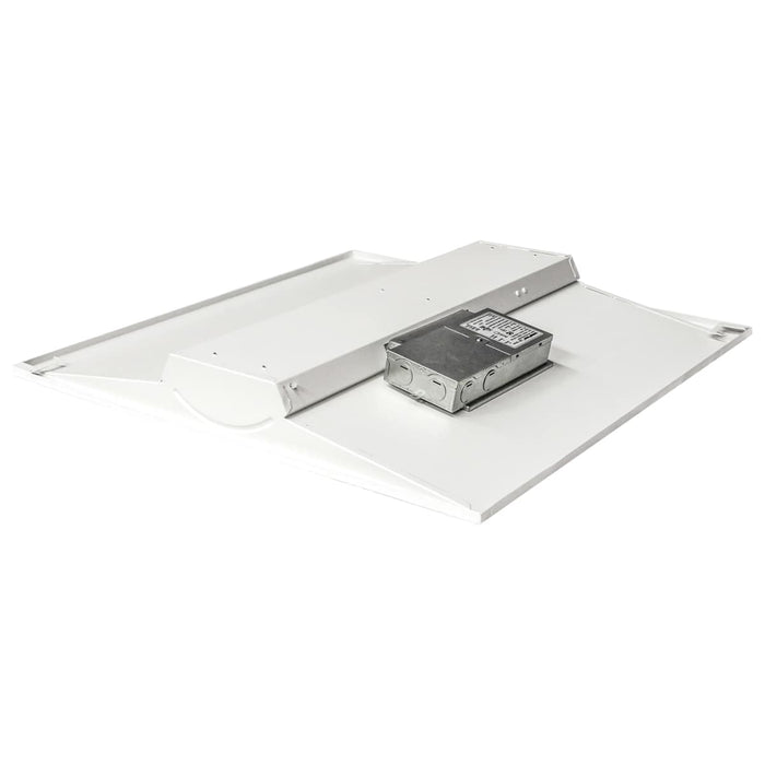 Single Basket Troffer Nuvo 65-692 2X2 Emergency Backup - Single Basket LED Troffer Fixture - Wattage Selectable - CCT Selectable - Lumens Selectable - White Finish Nuvo