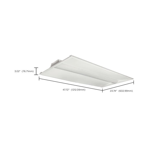 Single Basket Troffer Nuvo 65-693 2X4 Emergency Backup - Single Basket LED Troffer Fixture - Wattage Selectable - CCT Selectable - Lumens Selectable - White Finish Nuvo