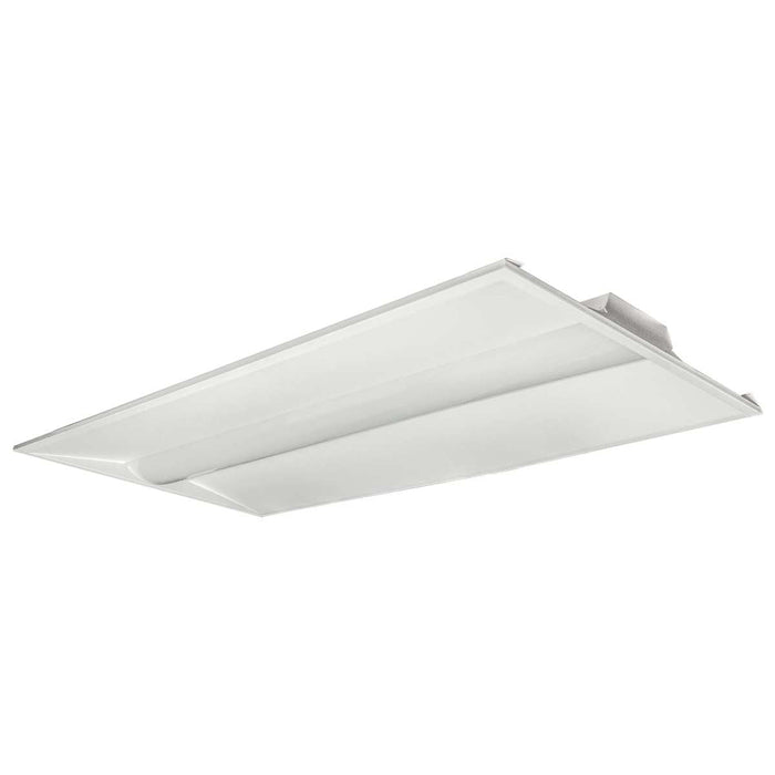 Single Basket Troffer Nuvo 65-693 2X4 Emergency Backup - Single Basket LED Troffer Fixture - Wattage Selectable - CCT Selectable - Lumens Selectable - White Finish Nuvo