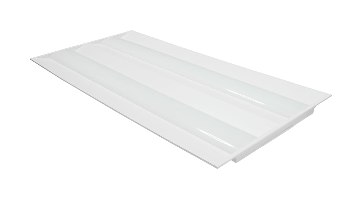 Double Basket Troffer Nuvo 65-695 2X4 Double Basket LED Troffer Fixture - Wattage Selectable - CCT Selectable - Lumens Selectable - 100-277V - White Finish Nuvo
