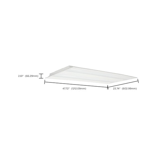 Double Basket Troffer Nuvo 65-695 2X4 Double Basket LED Troffer Fixture - Wattage Selectable - CCT Selectable - Lumens Selectable - 100-277V - White Finish Nuvo