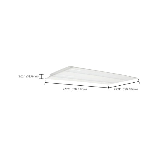 Double Basket Troffer Nuvo 65-697 2X4 Emergency Backup - Double Basket LED Troffer Fixture - Wattage Selectable - CCT Selectable - Lumens Selectable - White Finish Nuvo