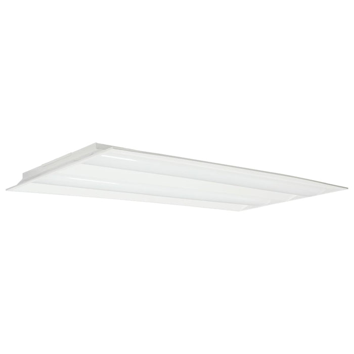 Double Basket Troffer Nuvo 65-697 2X4 Emergency Backup - Double Basket LED Troffer Fixture - Wattage Selectable - CCT Selectable - Lumens Selectable - White Finish Nuvo