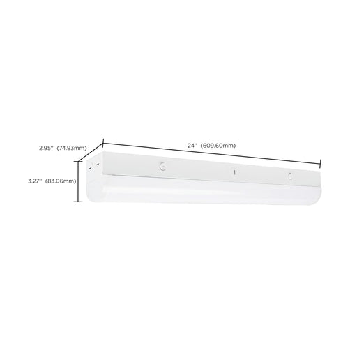 Strip Light Nuvo 65-698 LED 2 ft. - Linear Strip Light - 20W - White Finish - CCT Selectable - 100-277V - Integrated EM & Sensor Nuvo