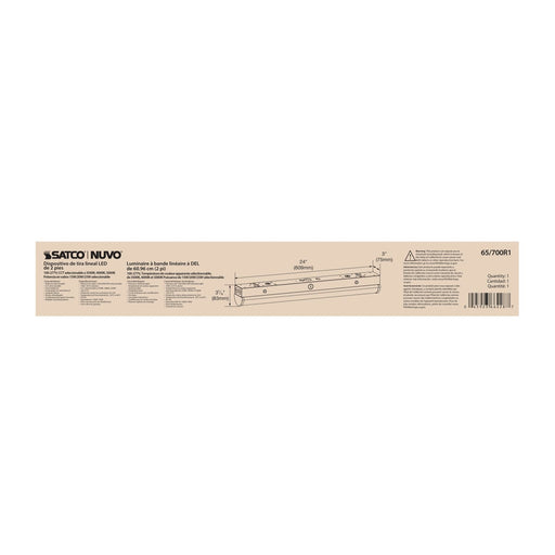 Strip Light Nuvo 65-700R1 2 Foot LED Linear Strip Light - Field Selectable - White Finish Nuvo