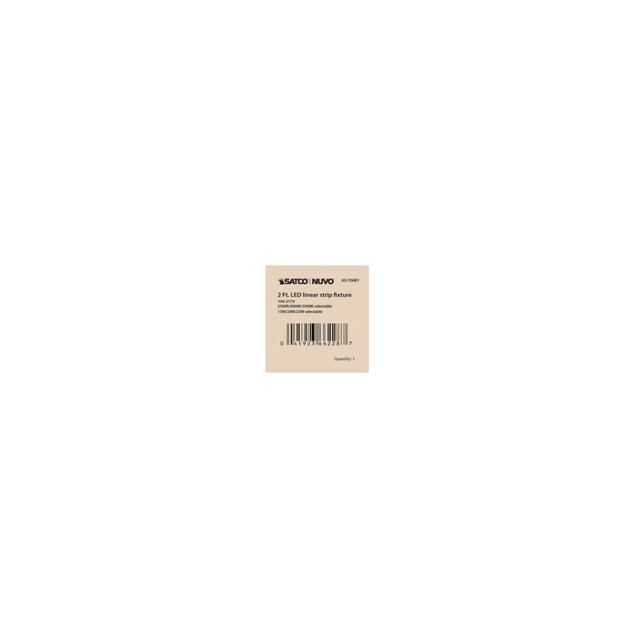 Strip Light Nuvo 65-700R1 2 Foot LED Linear Strip Light - Field Selectable - White Finish Nuvo