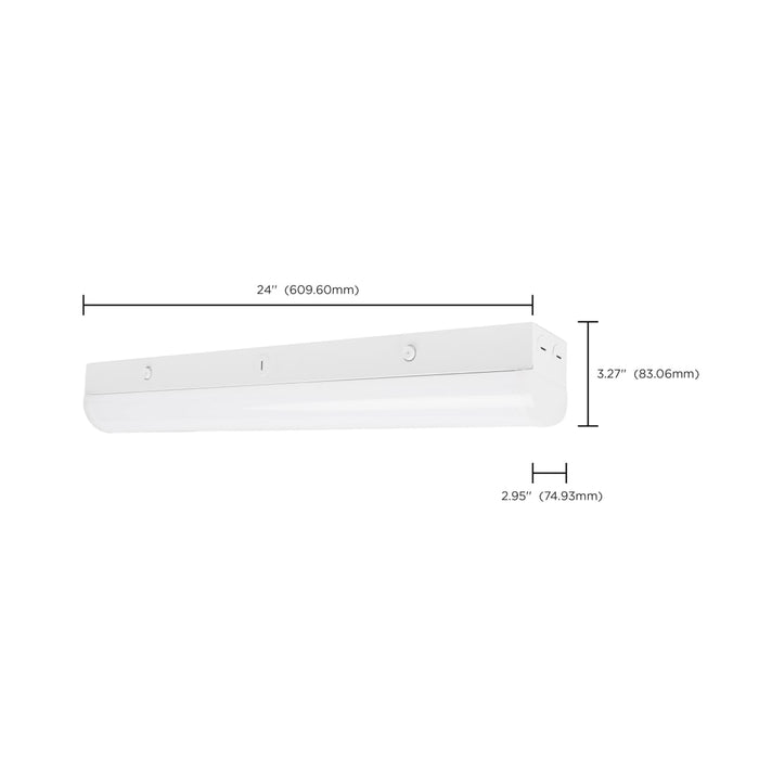Strip Light Nuvo 65-700R1 2 Foot LED Linear Strip Light - Field Selectable - White Finish Nuvo