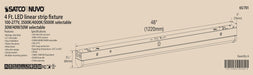 Strip Light Nuvo 65-701 4 ft. LED - Linear Strip Light - Wattage and CCT Selectable - White Finish Nuvo