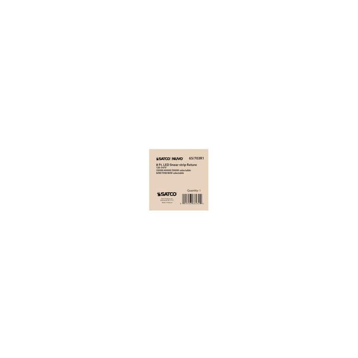 Strip Light Nuvo 65-703R1 8 Foot LED Linear Strip Light - Field Selectable - White Finish Nuvo