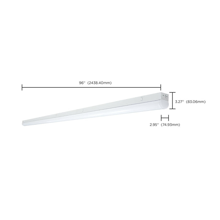 Strip Light Nuvo 65-703R1 8 Foot LED Linear Strip Light - Field Selectable - White Finish Nuvo