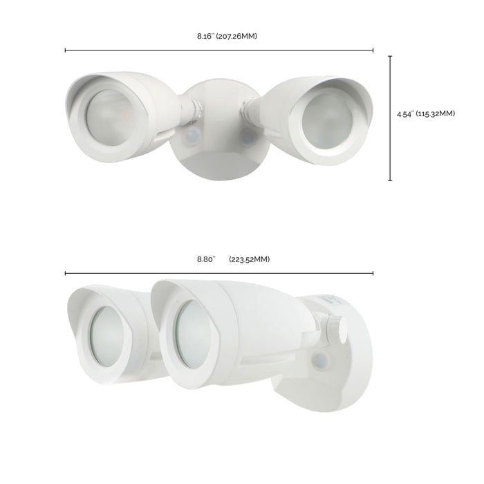 Security Lighting Nuvo 65-710 LED Security Light - Dual Head - White Finish - 3000K Nuvo