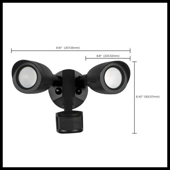 Security Lighting Nuvo 65-713 LED Security Light - Dual Head - Motion Sensor Included - Bronze Finish - 3000K Nuvo