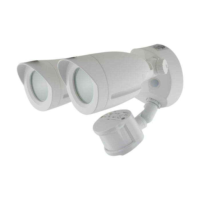 Security Lighting Nuvo 65-717 LED Security Light - Dual Head - Motion Sensor Included - White Finish - 4000K Nuvo