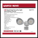 Security Lighting Nuvo 65-717 LED Security Light - Dual Head - Motion Sensor Included - White Finish - 4000K Nuvo