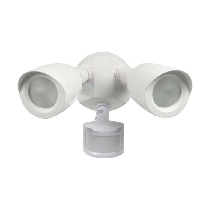Security Lighting Nuvo 65-717 LED Security Light - Dual Head - Motion Sensor Included - White Finish - 4000K Nuvo