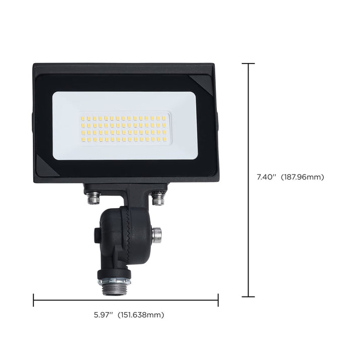 Flood Light Satco 65-727 30 Watt LED DOB Tempered Glass Flood Light - 4000K CCT - Bronze Finish Satco
