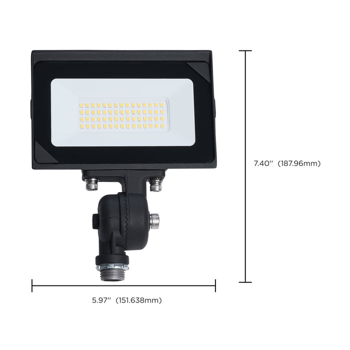 Flood Light Satco 65-728 30 Watt LED DOB Tempered Glass Flood Light - 5000K CCT - Bronze Finish Satco