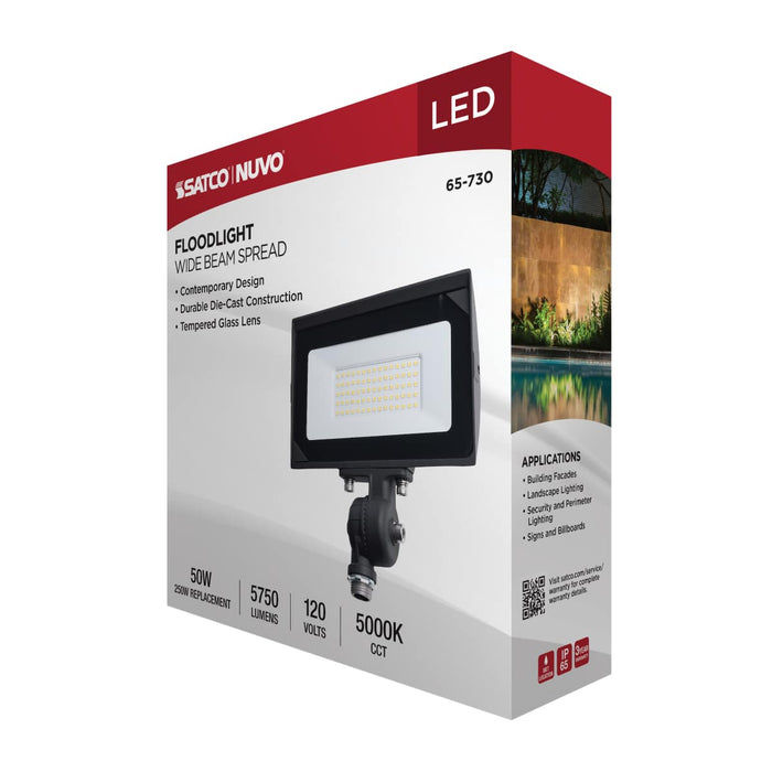 Flood Light Satco 65-730 50 Watt LED DOB Tempered Glass Flood Light - 5000K CCT - Bronze Finish Satco