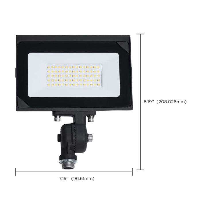 Flood Light Satco 65-730 50 Watt LED DOB Tempered Glass Flood Light - 5000K CCT - Bronze Finish Satco