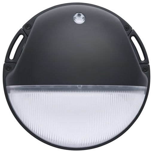 Area Light Nuvo 65-750 LED Small Round Wall Pack - 20W - CCT Selectable - Bypassable Photocell - 120-277 Volt - Black Finish Nuvo