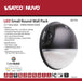 Area Light Nuvo 65-751 LED Small Round Wall Pack - 20W - CCT Selectable - Bypassable Photocell - 120-277 Volt - Bronze Finish Nuvo