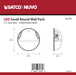 Area Light Nuvo 65-751 LED Small Round Wall Pack - 20W - CCT Selectable - Bypassable Photocell - 120-277 Volt - Bronze Finish Nuvo
