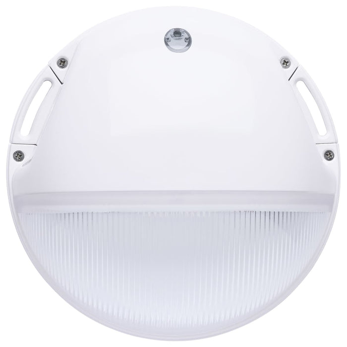 Area Light Nuvo 65-752 LED Small Round Wall Pack - 20W - CCT Selectable - Bypassable Photocell - 120-277 Volt - White Finish Nuvo