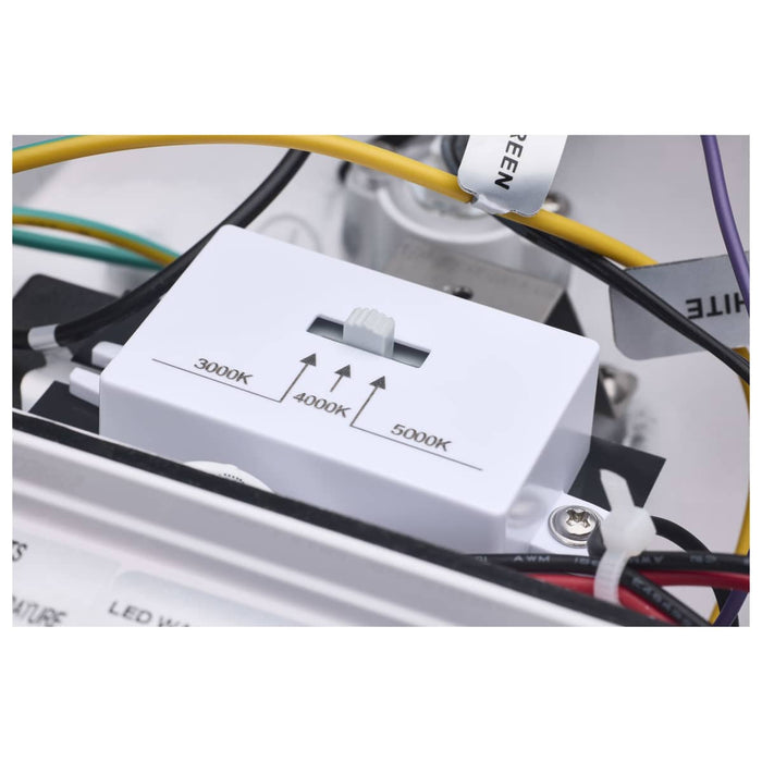 Area Light Nuvo 65-752 LED Small Round Wall Pack - 20W - CCT Selectable - Bypassable Photocell - 120-277 Volt - White Finish Nuvo