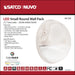 Area Light Nuvo 65-752 LED Small Round Wall Pack - 20W - CCT Selectable - Bypassable Photocell - 120-277 Volt - White Finish Nuvo