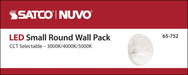 Area Light Nuvo 65-752 LED Small Round Wall Pack - 20W - CCT Selectable - Bypassable Photocell - 120-277 Volt - White Finish Nuvo