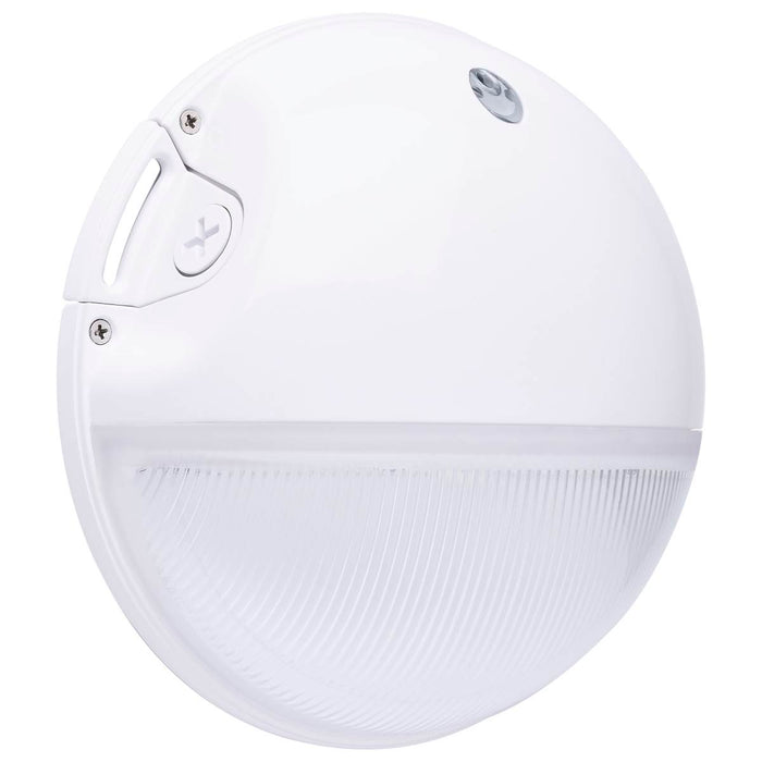 Area Light Nuvo 65-752 LED Small Round Wall Pack - 20W - CCT Selectable - Bypassable Photocell - 120-277 Volt - White Finish Nuvo