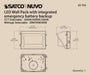 Wall Pack Nuvo 65-754 Emergency Architectural LED Wall Pack - CCT Selectable 3K/4K/5K - Wattage Adjustable - Bypassable Photocell - 120-277 Volt - Bronze Finish Nuvo