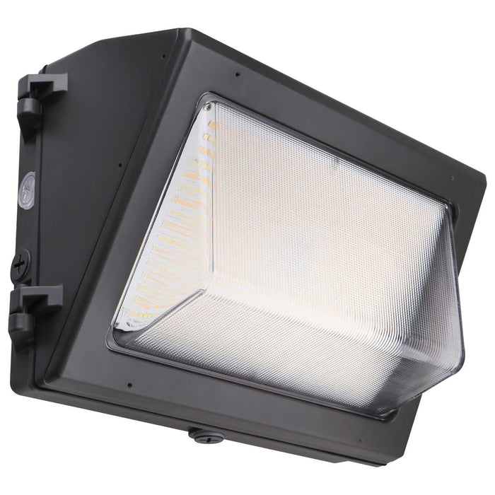 Wall Pack Nuvo 65-754 Emergency Architectural LED Wall Pack - CCT Selectable 3K/4K/5K - Wattage Adjustable - Bypassable Photocell - 120-277 Volt - Bronze Finish Nuvo